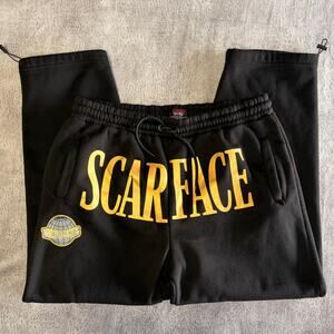 Scarface Gold Graphic Black Sweatpants